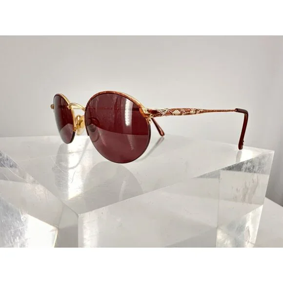 Laura Ashley Vintage Samantha Gold Tone Oval Eyeglasses  50-19-135 (M) - Picture 2 of 14